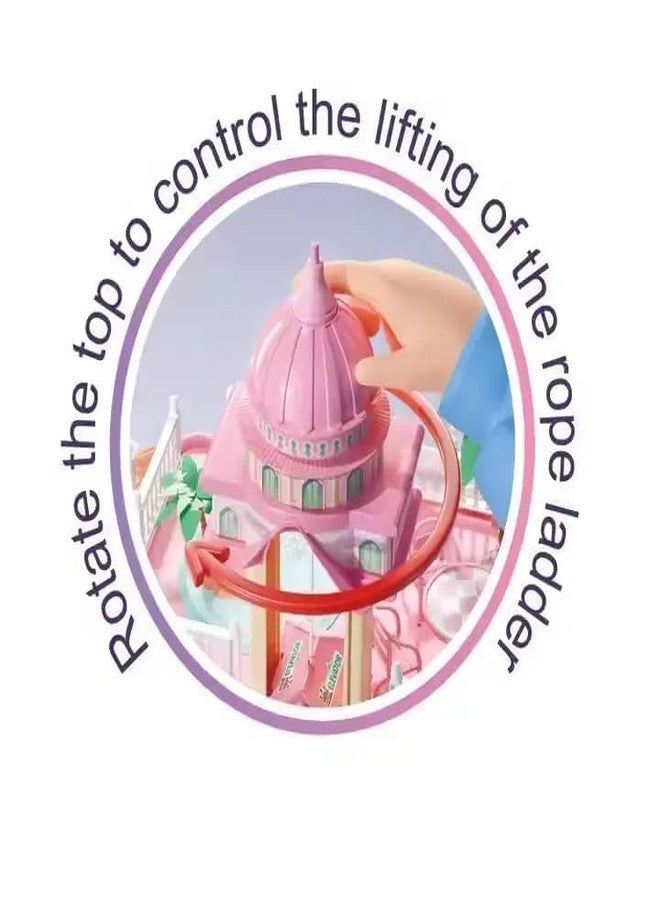 Avarin Dream Castle Racing Track House for 3-10+ Year Old Girl, Doll Building Mini House Little Girls Funny House Child Pretend Play with Toys Furniture Indoor Accessories and Doll for Girls - Image 3
